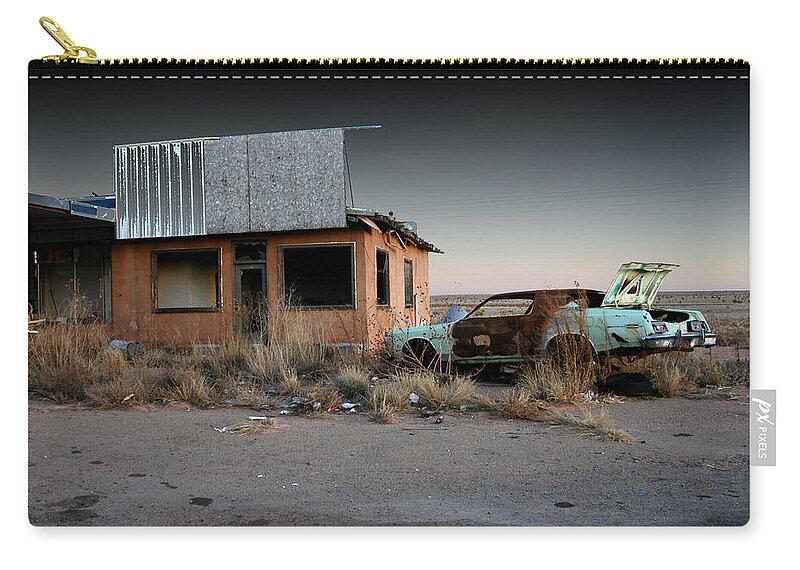 Abandoned Zip Pouch featuring the photograph Closed by DArcy Evans