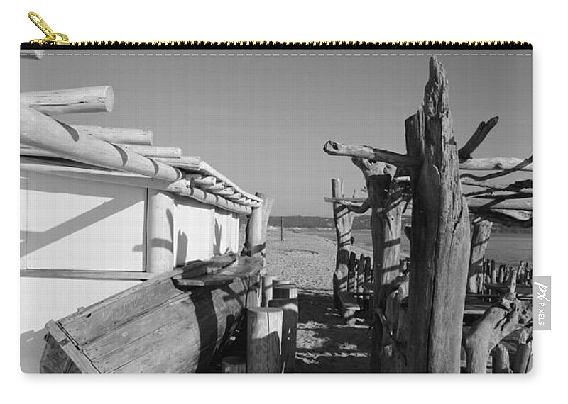 Beach Bar Zip Pouch featuring the photograph Closed by Tom Vandenhende