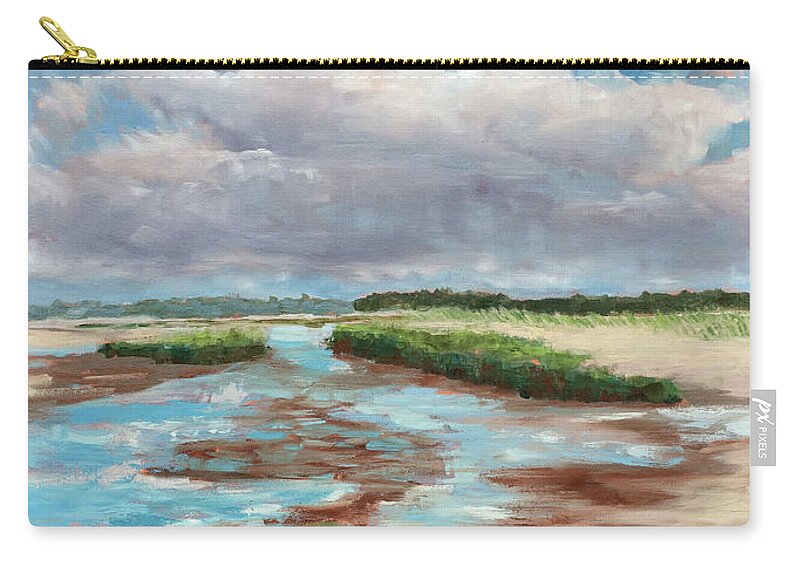 Low Tide Zip Pouch featuring the painting Cloud Canopy by Barbara Hageman