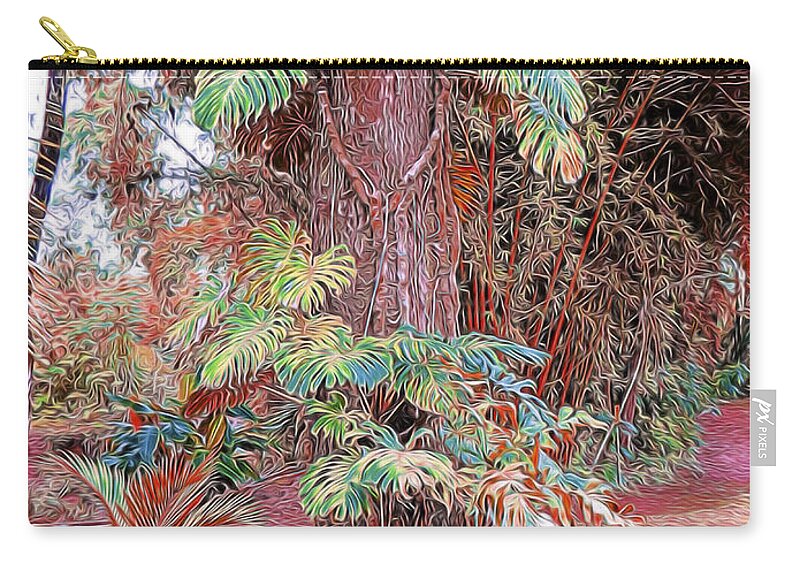 Landscape Zip Pouch featuring the digital art Cloud Forest 2 by William Horden