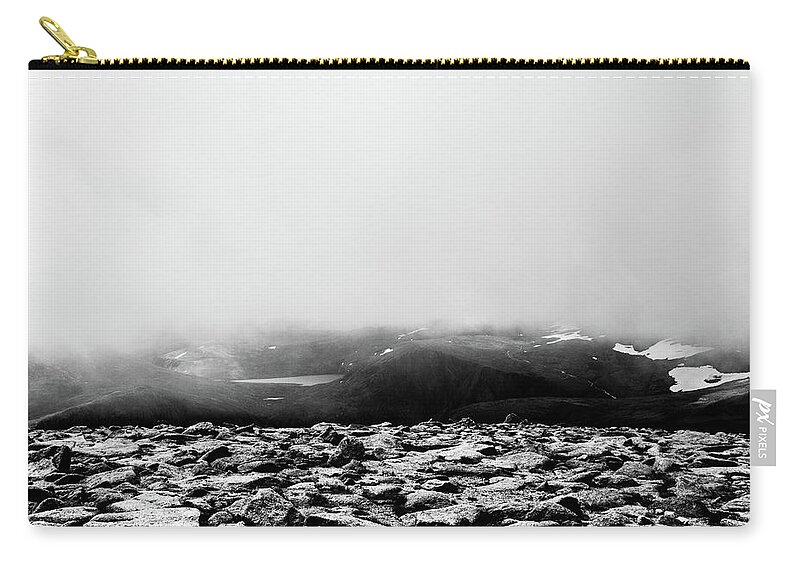 Cairngorm Zip Pouch featuring the photograph Clouded View of the Cairngorms by Hakon Soreide