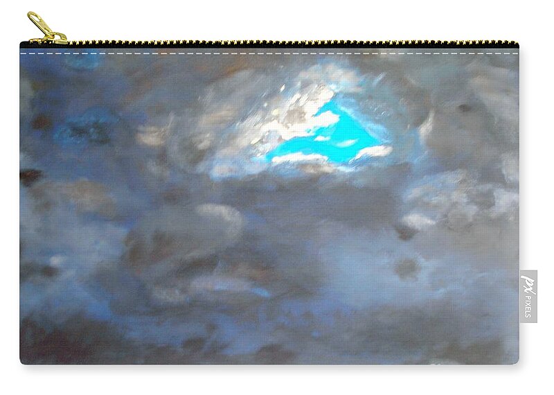 Cloud Zip Pouch featuring the painting Cloudhole by Pilbri Britta Neumaerker