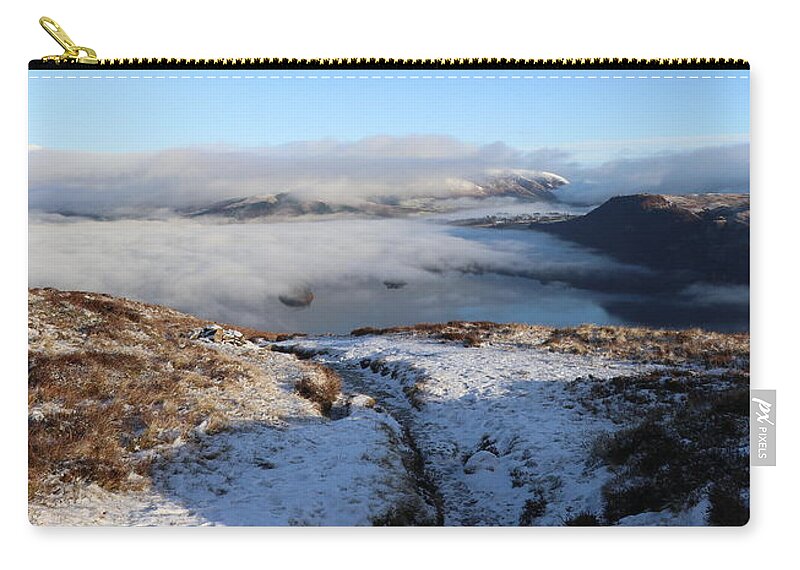 Nature Zip Pouch featuring the photograph Clouds Blanket over Derwentwater by Lukasz Ryszka