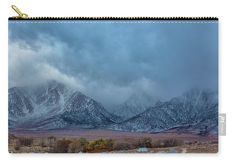 Landscape Zip Pouch featuring the photograph Clouds Over Sierra by Jonathan Nguyen