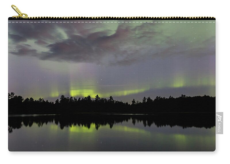 Boundary Waters Zip Pouch featuring the photograph Clouds over the lights by Paul Schultz