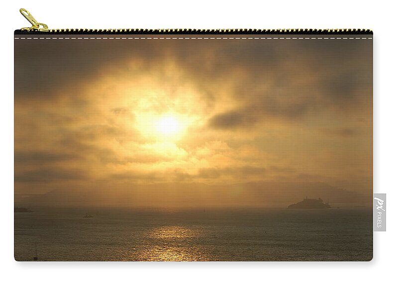 Sun Zip Pouch featuring the photograph Cloudy and Sunny by Maria Aduke Alabi