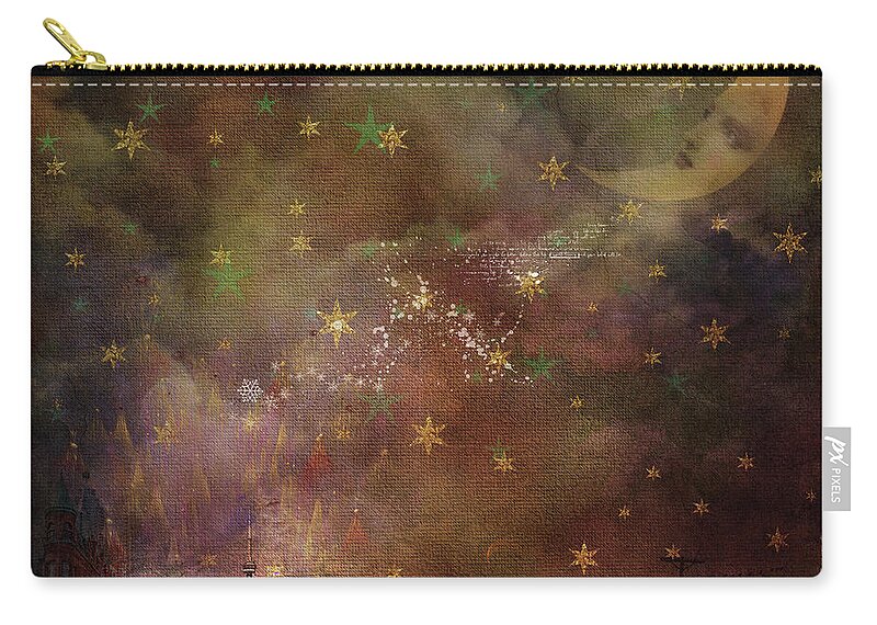 Toronto Zip Pouch featuring the digital art Cloudy Night by Nicky Jameson