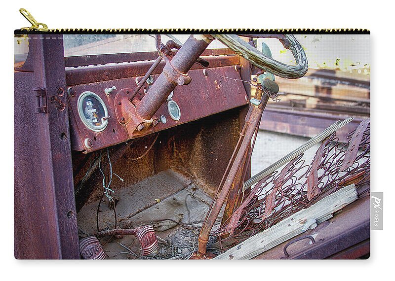 Rusty Truck Zip Pouch featuring the photograph Clutch and Brake by Gene Parks
