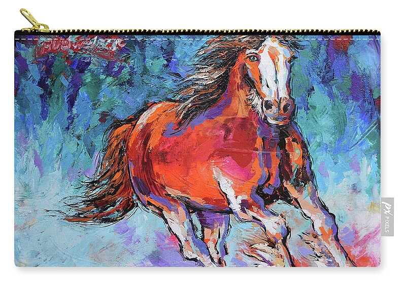  Carry-all Pouch featuring the painting Clydesdale by Jyotika Shroff