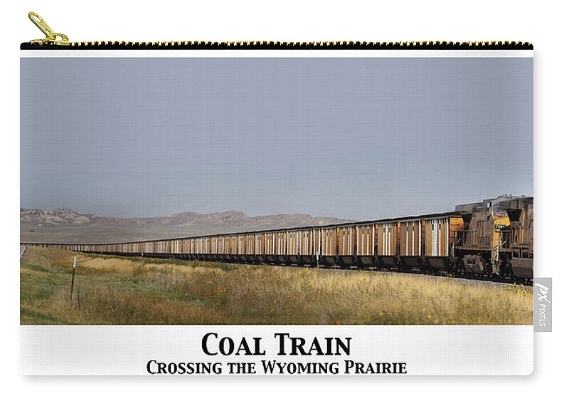 Train Zip Pouch featuring the photograph Coal Train by John Meader