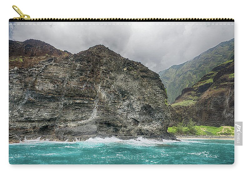 Napali Coast Zip Pouch featuring the photograph Coastal Color by Jason Wolters