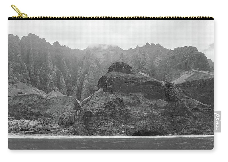 Nepali Coast Zip Pouch featuring the photograph Coastal Mountains by Jason Wolters