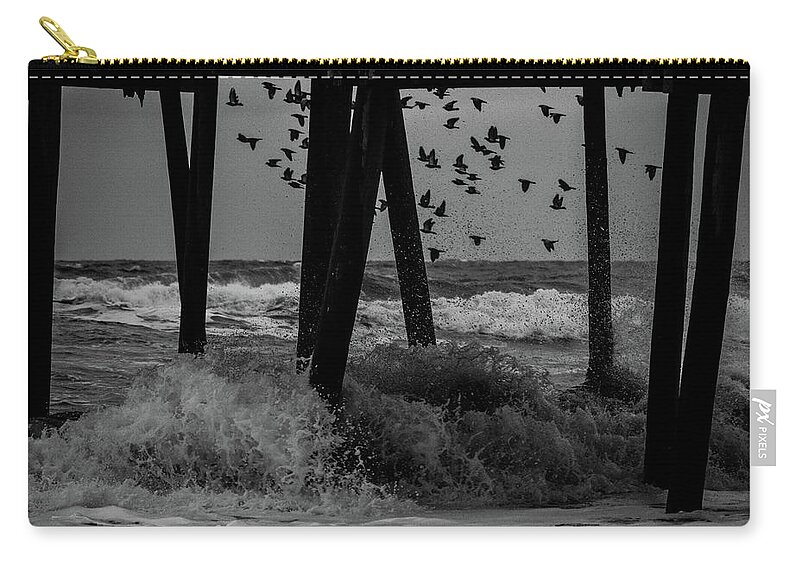 Bird Carry-all Pouch featuring the photograph Coastal Movements by Nicole Lloyd
