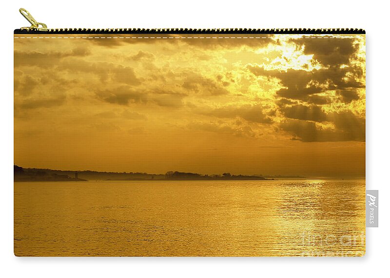 Altered Zip Pouch featuring the photograph Coastal Sunrise by Joe Geraci