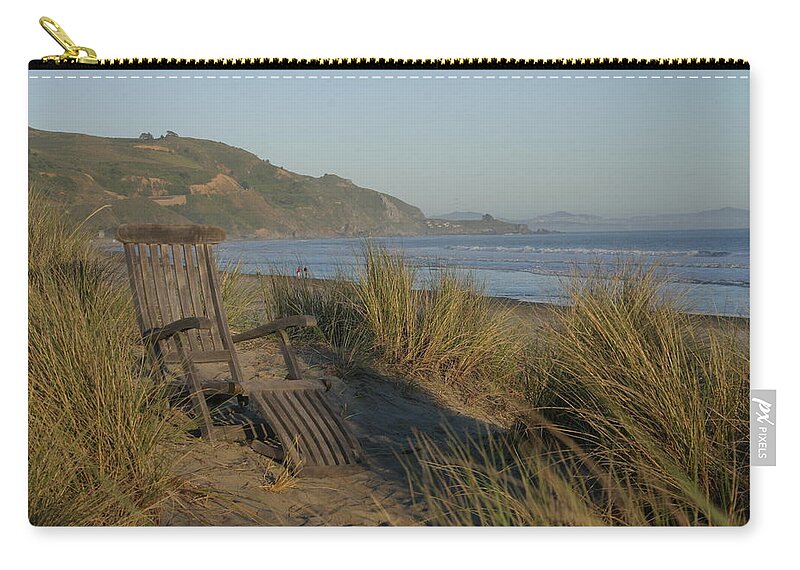 Adirondack Zip Pouch featuring the photograph Coastal Tranquility by Jeff Floyd CA