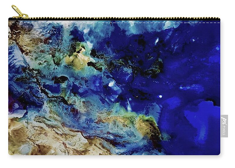 Alcohol Ink Zip Pouch featuring the painting Coasting by Tommy McDonell