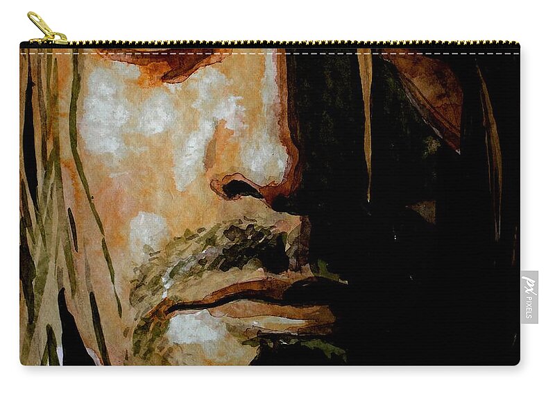 Cobain Zip Pouch featuring the painting Cobain by Laur Iduc