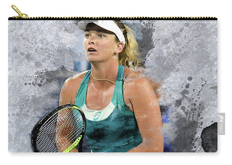 Coco Vandeweghe Zip Pouch featuring the digital art Coco by Ed Taylor