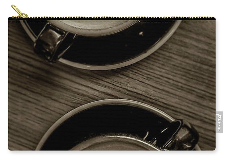 Coffee Zip Pouch featuring the photograph Coffee Between Friends by TK Goforth
