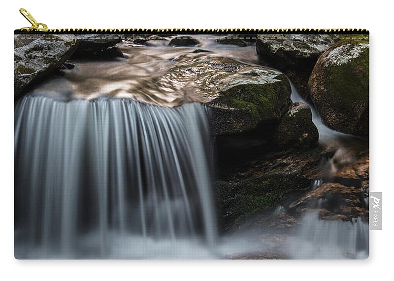 Cold Zip Pouch featuring the photograph Cold Brook Fall by White Mountain Images