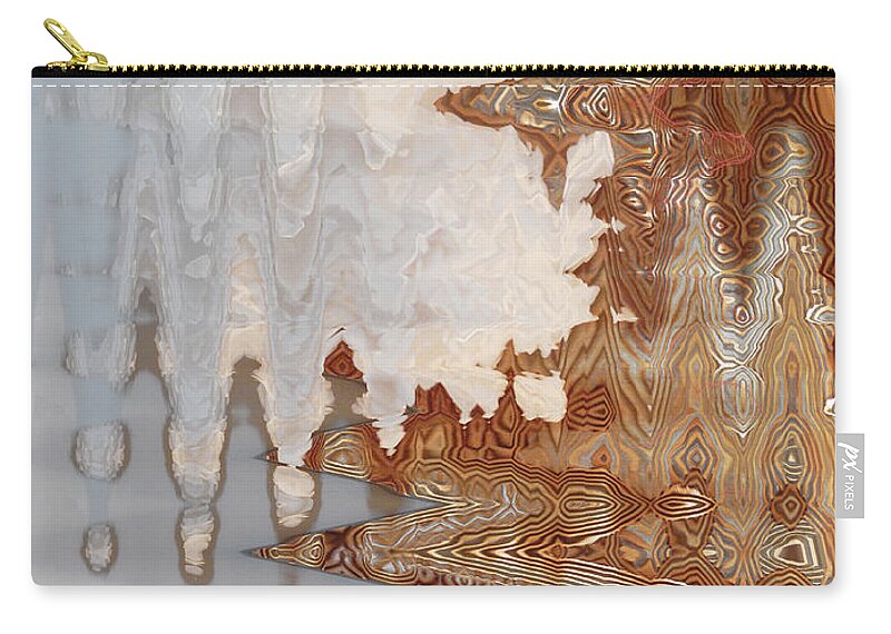 Cold Zip Pouch featuring the digital art Cold Like Ice by Ann Johndro-Collins