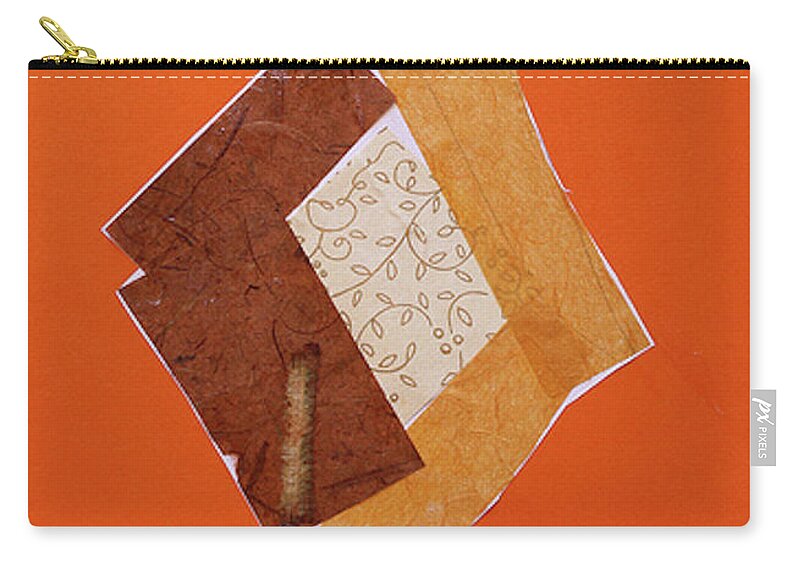 Cut Out Paper Zip Pouch featuring the drawing Collage # 3. by Roger Cummiskey
