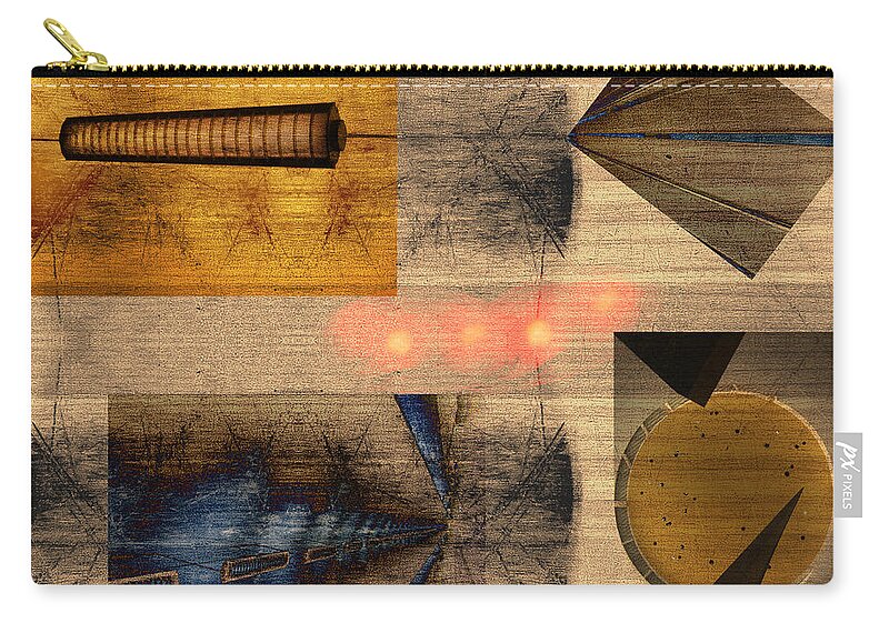Abstract Zip Pouch featuring the photograph Collage - CLE Airport by Matt Cegelis