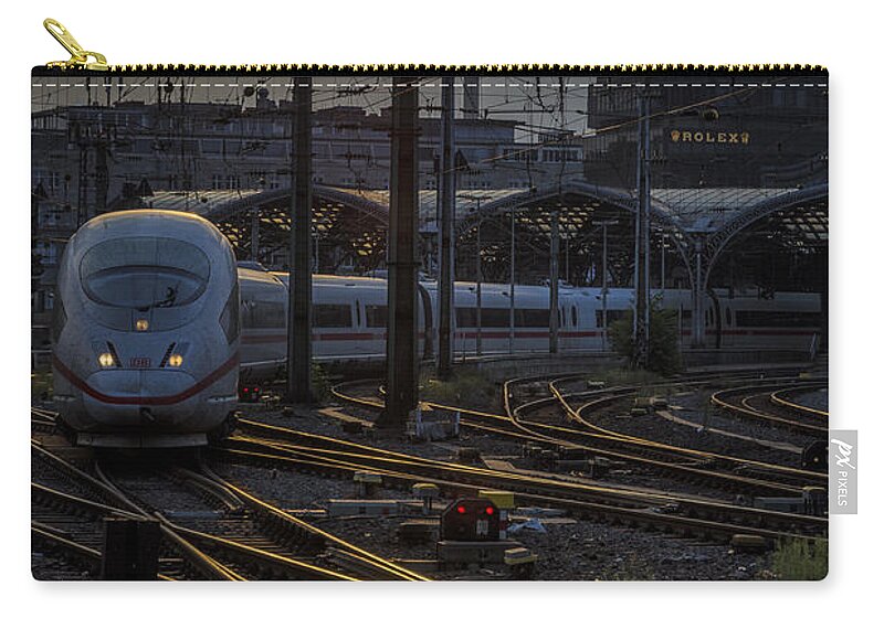 Deutsche Zip Pouch featuring the photograph Cologne Central Station by Pablo Lopez