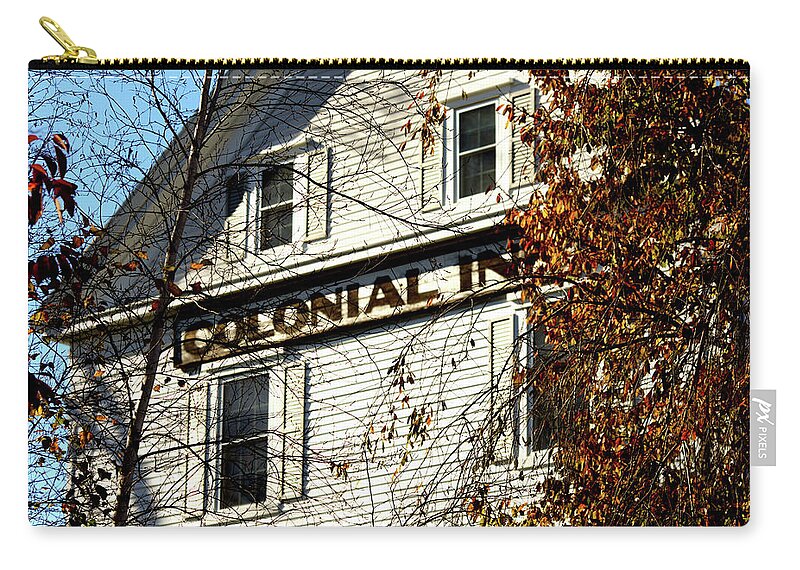 Maine Zip Pouch featuring the photograph Colonial Inn by Mark Alesse