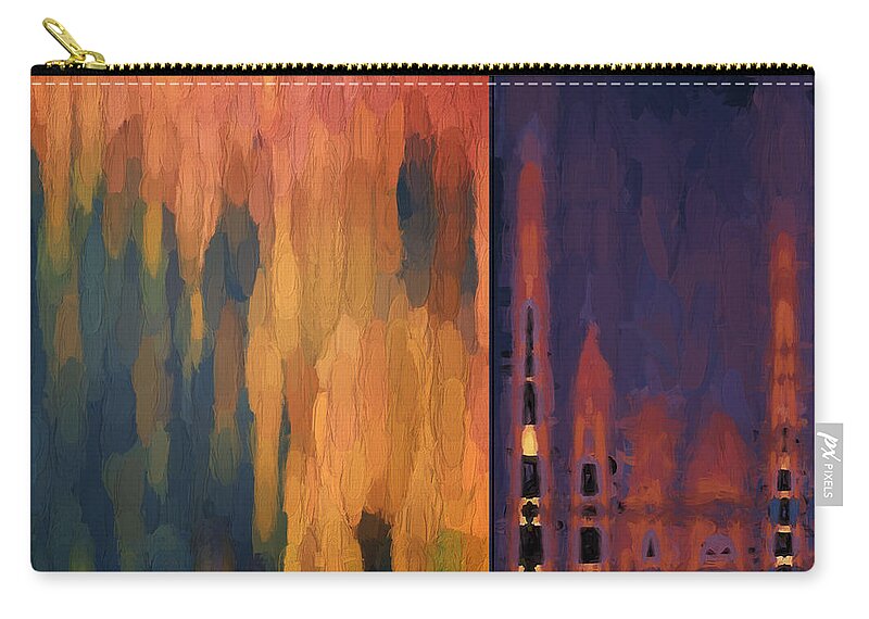 Abstract Zip Pouch featuring the digital art Color Abstraction LIV by David Gordon