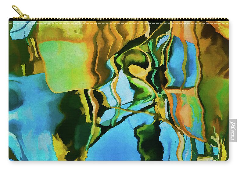 Abstract Zip Pouch featuring the photograph Color Abstraction LXXIII by David Gordon