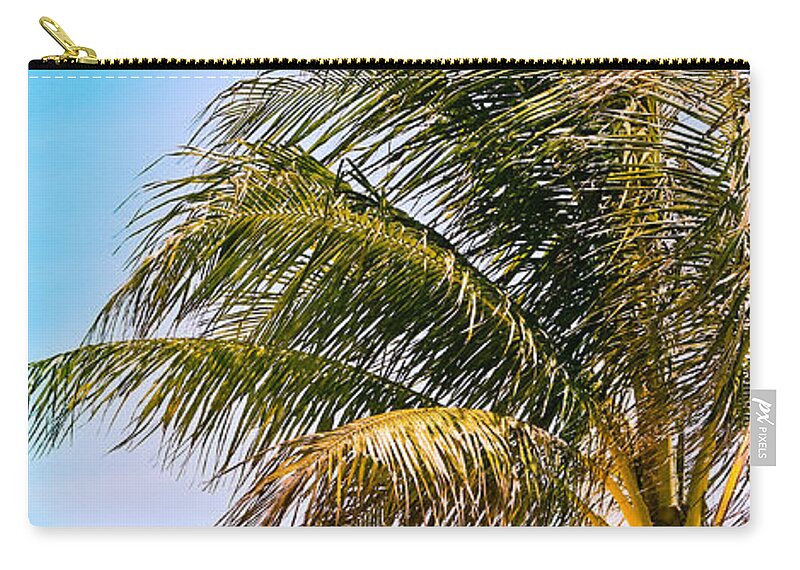 Palm Trees Zip Pouch featuring the photograph Color Drenched Palm Trees by Colleen Kammerer