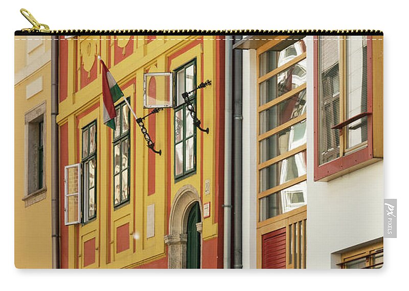 Budapest Zip Pouch featuring the photograph Color in the Streets of Budapest by Bob Phillips