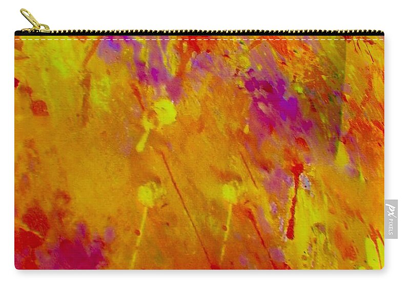 A-fine-art-painting-abstract Zip Pouch featuring the painting Color Love 2 by Catalina Walker
