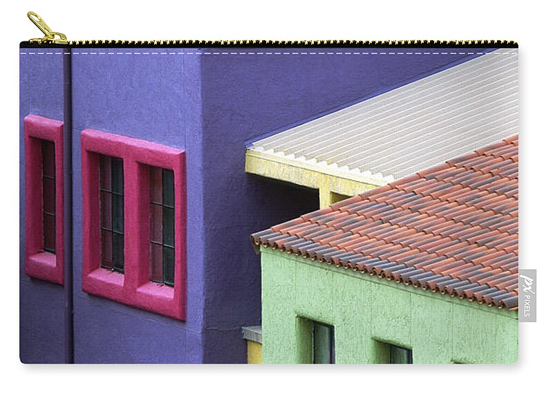Southwest Zip Pouch featuring the photograph Color of Tucson by Sandra Bronstein