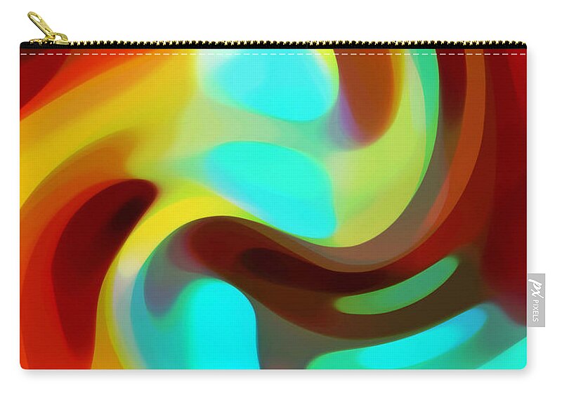 Abstract Zip Pouch featuring the painting Color Rhythm by Amy Vangsgard