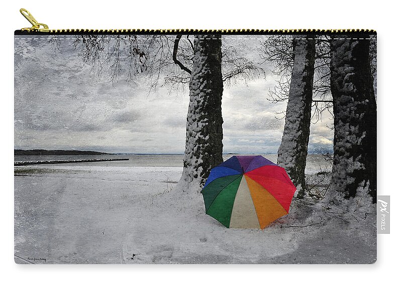 Umbrella Zip Pouch featuring the photograph Color to the Melancholy by Randi Grace Nilsberg