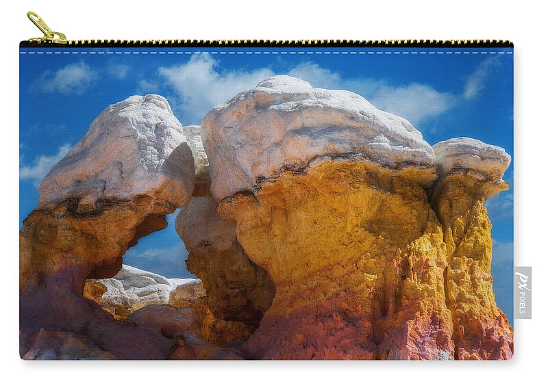 Sandstone Zip Pouch featuring the photograph Colorado Gold Mine by Darren White