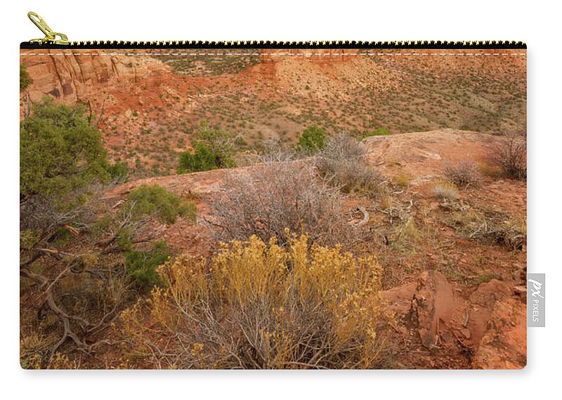 Colorado National Monument Zip Pouch featuring the photograph Colorado National Monument, Grand Junction, Colorado by Ronda Kimbrow