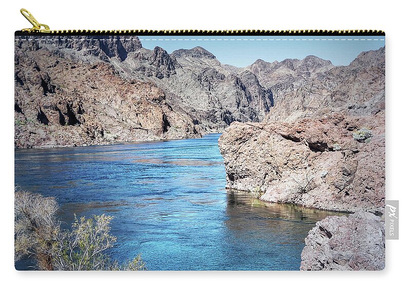 Black Canyon Zip Pouch featuring the photograph Colorado River - Black Canyon - Entering The Canyon by Leslie Montgomery