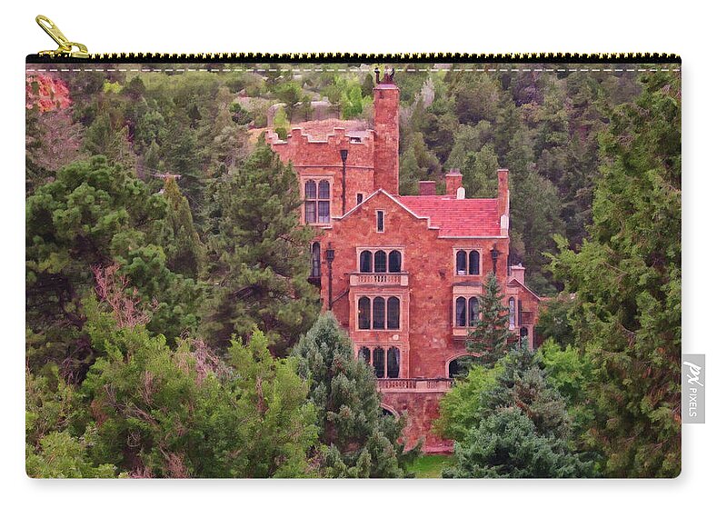  Zip Pouch featuring the painting Colorado Springs area Digital Oil #94 by Flees Photos
