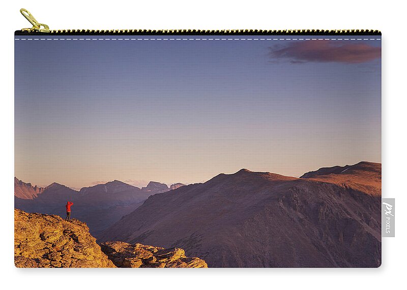 Trail Ridge Road Zip Pouch featuring the photograph Colorado's alpine colors by Kunal Mehra