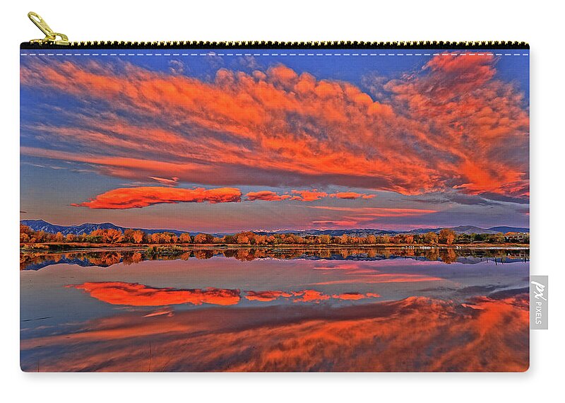Fall Zip Pouch featuring the photograph Colorful Fall Morning by Scott Mahon