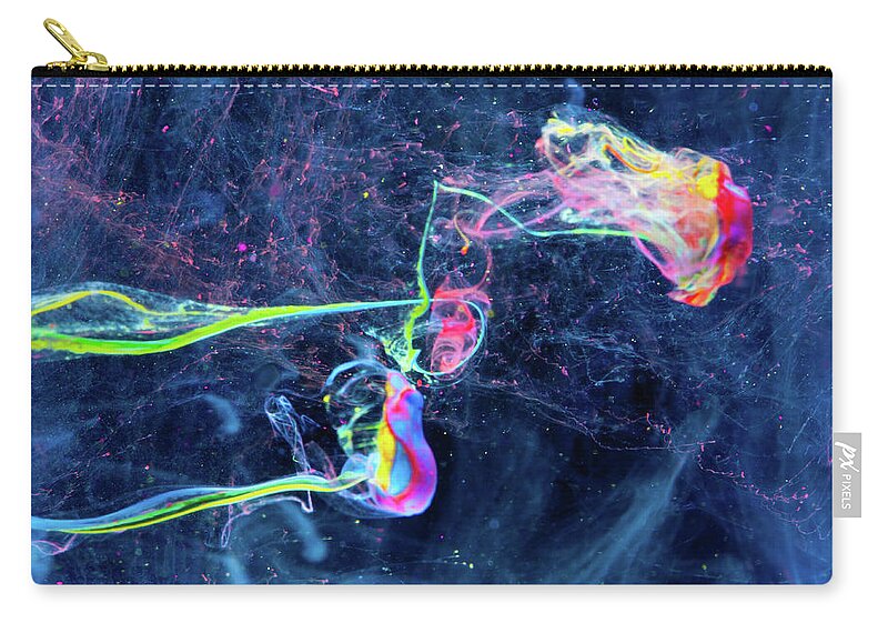 Abstract Zip Pouch featuring the photograph Colorful Flow - Abstract Photography Art by Modern Abstract