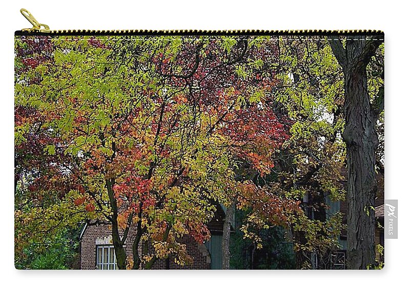 Frankjcasella Zip Pouch featuring the photograph Colorful Sidwalk by Frank J Casella