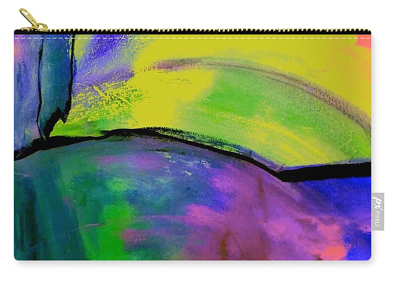 Colorful Zip Pouch featuring the digital art Colorful Tranquility Painting by Lisa Kaiser