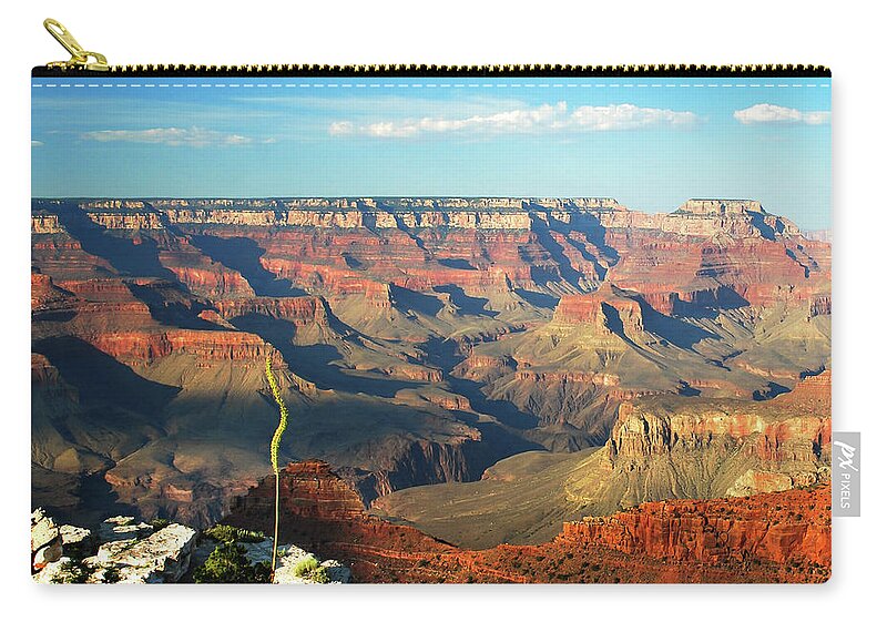America Zip Pouch featuring the photograph Colors and Depth of Grand Canyon - Square Format by Gregory Ballos