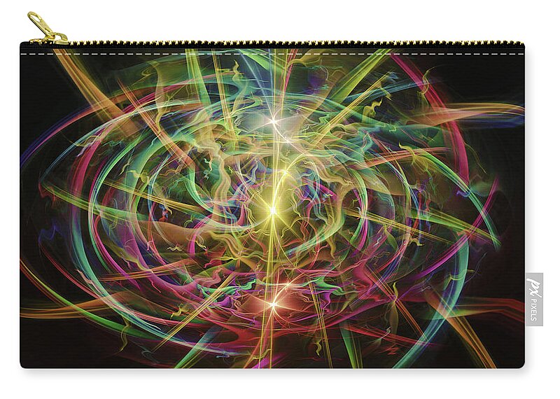 Colorful Zip Pouch featuring the digital art Colors In Wonderland by Andy Young