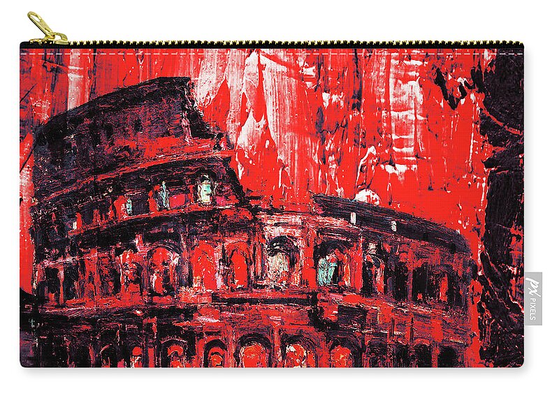 Colosseum Zip Pouch featuring the painting Colosseum Art by Gull G