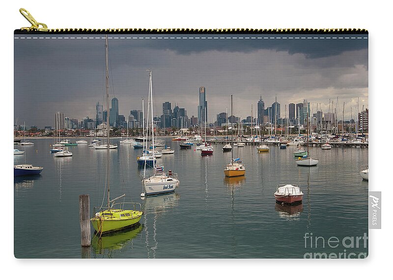 Clouds Zip Pouch featuring the photograph Colour of Melbourne 2 by Werner Padarin